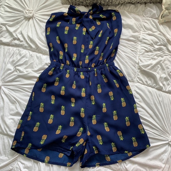 Alya | Dresses | Alya Pineapple Romper | Poshmark